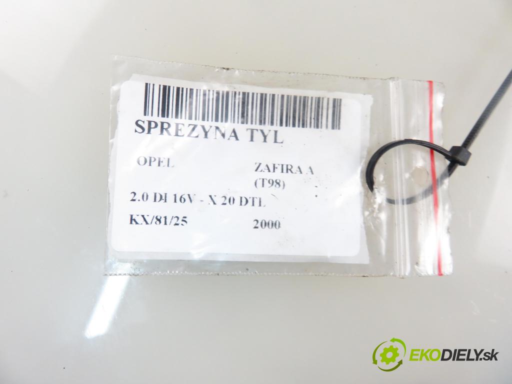 OPEL ZAFIRA A Nadwozie Wielkopojemne (MPV) (T98)  MINIVAN 2000 60,00 2.0 DI 16V - X 20 DTL 1995,00 Pružina zadné