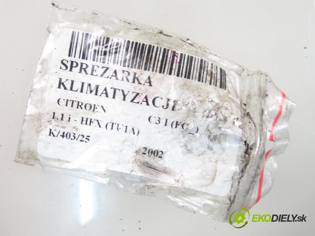CITROEN C3 I (FC_) HB 2002 44,00 1.1 i - HFX (TU1A) 1124,00 KOMPRESOR: klimatizace  (Kompresor klimatizace)