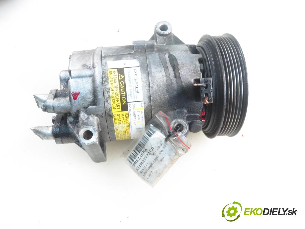 RENAULT MEGANE II (BM0/1_, CM0/1_) HB 2003 60,00 1.5 dCi 82 - K9K 722 1461,00 KOMPRESOR: klimatizácie 8200050141 ; 01139026 (Kompresor klimatizácie)
