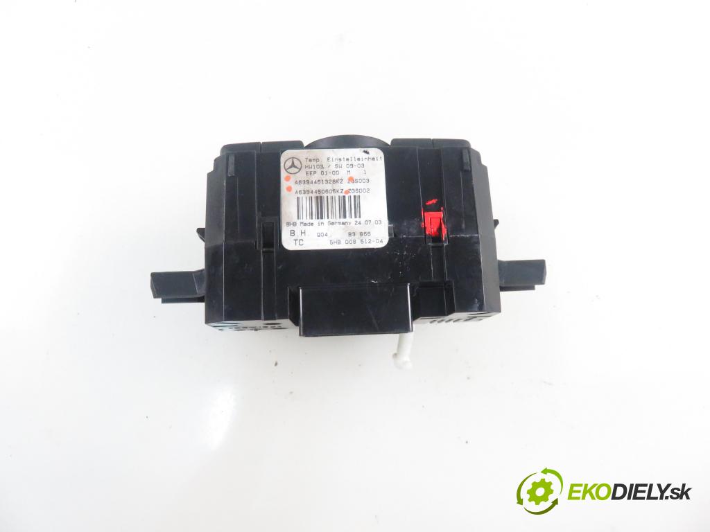 MERCEDES-BENZ VITO Autobus (W639) BUS 2005 110,00 115 CDI 150 - OM 646.982 2148,00 Panel kúrenia KLIMATIZACE: A6394461328KZ ; A6394450605KZ