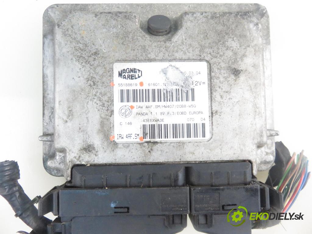 FIAT PANDA (169_) HB 2004 40,00 1.1 54 - 187 A1.000 1108,00 Riadiaca jednotka Motor 55188619 ; IAW4AFSM
