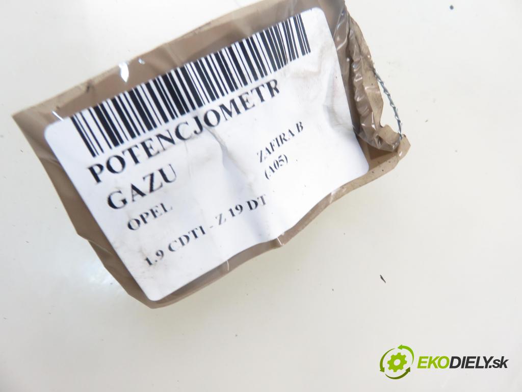 OPEL ZAFIRA B (A05) MINIVAN 2005 88,00 1.9 CDTI 8V 120 - Z 19 DT 1910,00 Potenciometer plynu 9202341BT ; 6PV00811400 (Pedál)