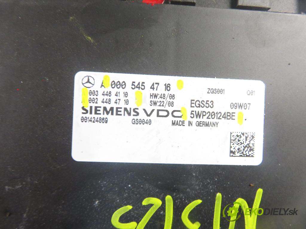 MERCEDES-BENZ KLASA C T-Model (S204) KOMBI 2009 100,00 C 200 CDI (204.207) - OM 646.811 2148,00 Riadiaca jednotka prevodovky 0005454716 ; 5WP20124BE ; 0034464110