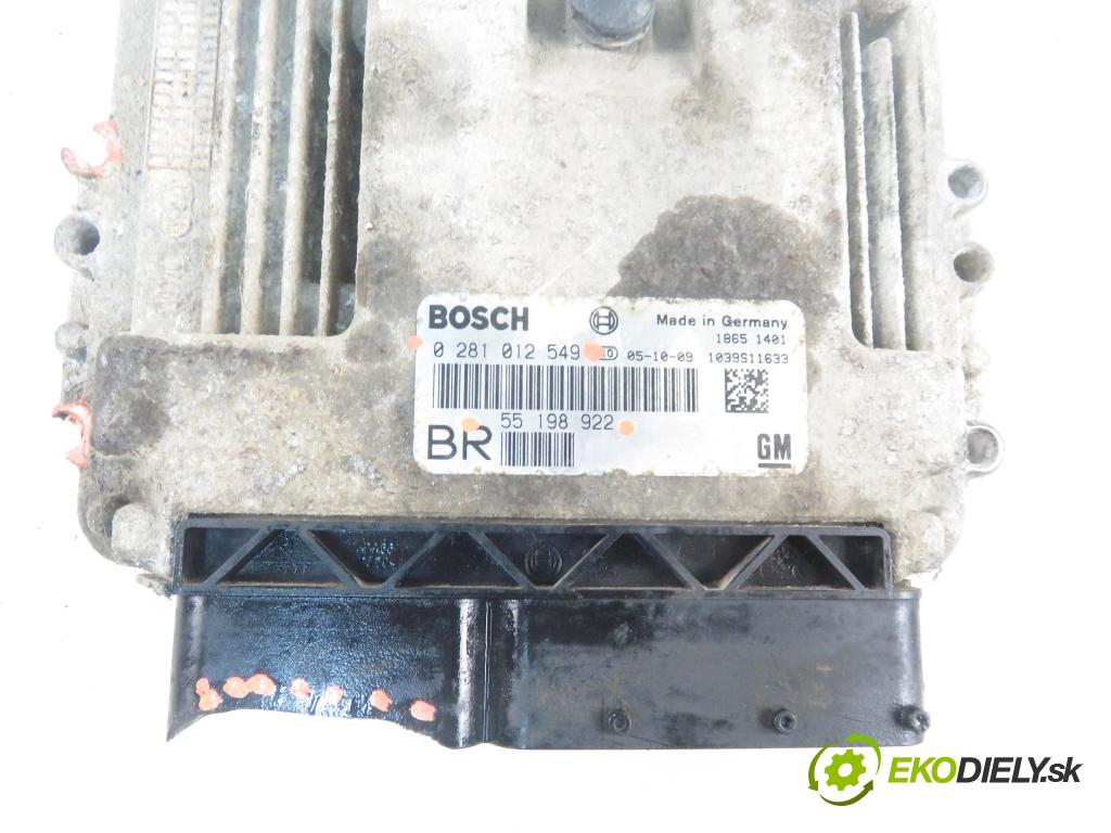 OPEL ZAFIRA B (A05) MINIVAN 2005 88,00 1.9 CDTI 8V 120 - Z 19 DT 1910,00 Riadiaca jednotka Motor 0281012549 ; 55198922
