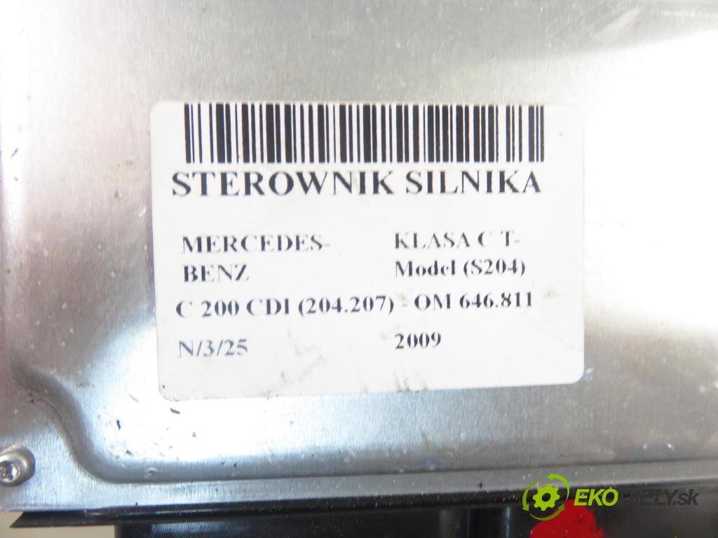 MERCEDES-BENZ KLASA C T-Model (S204) KOMBI 2009 100,00 C 200 CDI (204.207) - OM 646.811 2148,00 Riadiaca jednotka Motor 6461503334 ; 0054467140 ; R0412C073A