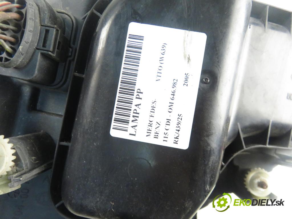 MERCEDES-BENZ VITO Autobus (W639) BUS 2005 110,00 115 CDI 150 - OM 646.982 2148,00 světlo PP
