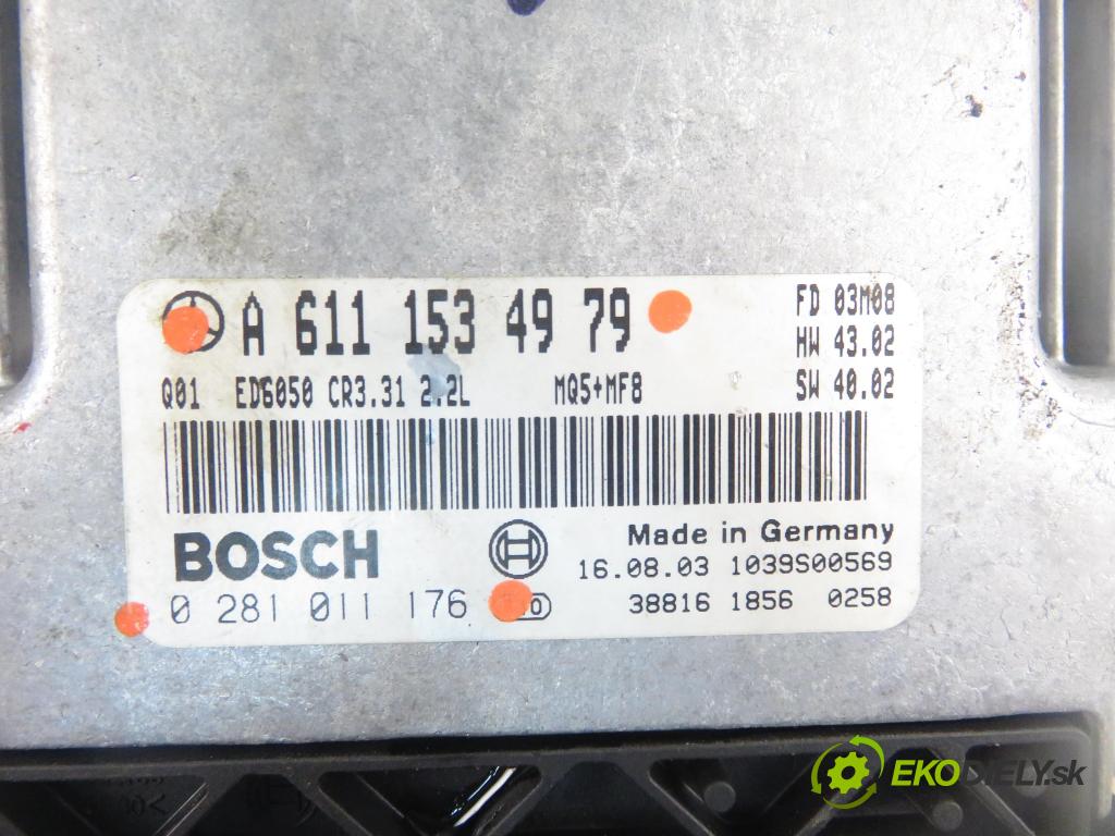 MERCEDES-BENZ VITO Autobus (W639) BUS 2005 110,00 115 CDI 150 - OM 646.982 2148,00 Riadiaca jednotka Motor A6111534978 ; 0281011176