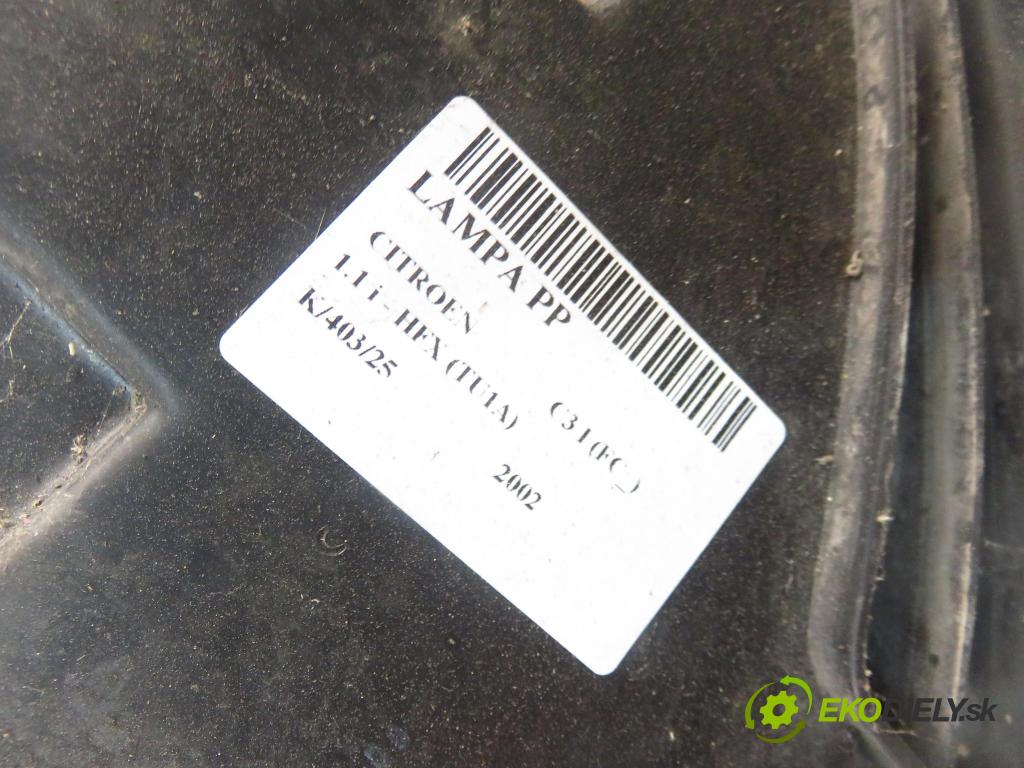CITROEN C3 I (FC_) HB 2002 44,00 1.1 i - HFX (TU1A) 1124,00 světlo PP 9647214180