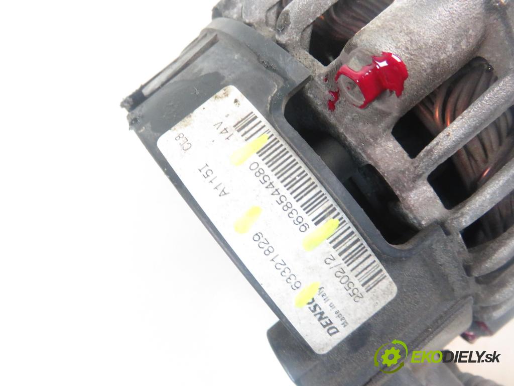 PEUGEOT 307 (3A/C) HB 2002 81,00 1.6 - NFU (TU5JP4) 1587,00 Alternátor 9638544580 ; 63321829 (Alternátor)