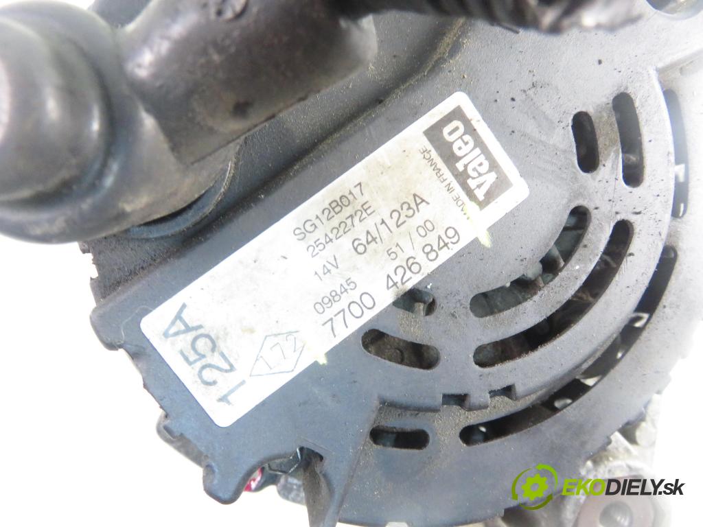 VOLVO V40 Kombi (645) KOMBI 2001 75,00 1.9 DI 102 - D 4192 T4 1870,00 Alternátor 7700426849 (Alternátor)