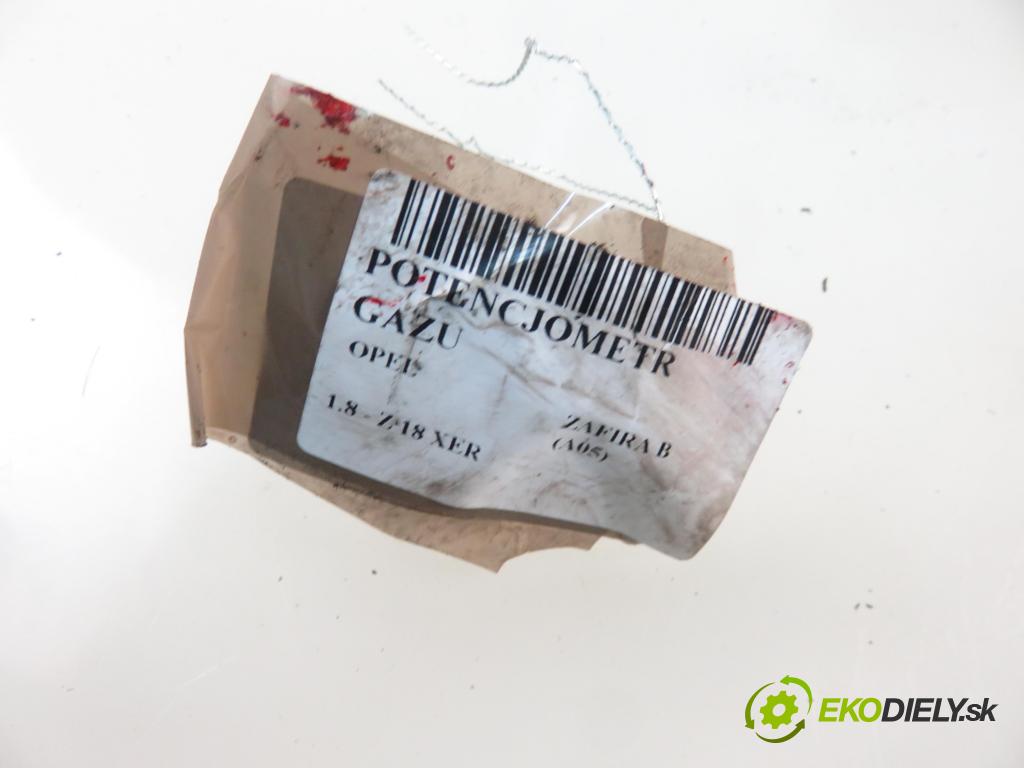 OPEL ZAFIRA B (A05) MINIVAN 2006 103,00 1.8 - Z 18 XER 1796,00 Potenciometer plynu 9202342BU ; 6PV00811401 (Pedál)