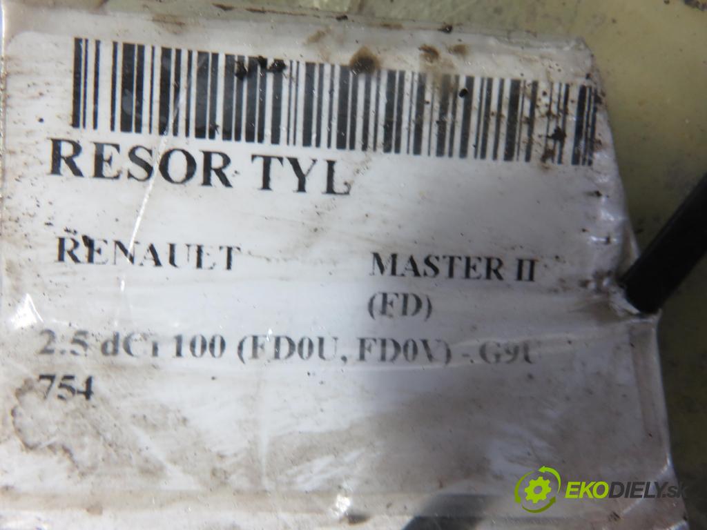 RENAULT MASTER II Skrzynia (FD) FURGON 2004 73,00 2.5 dCi 100 - G9U 754 2464,00 Listové pero zadné