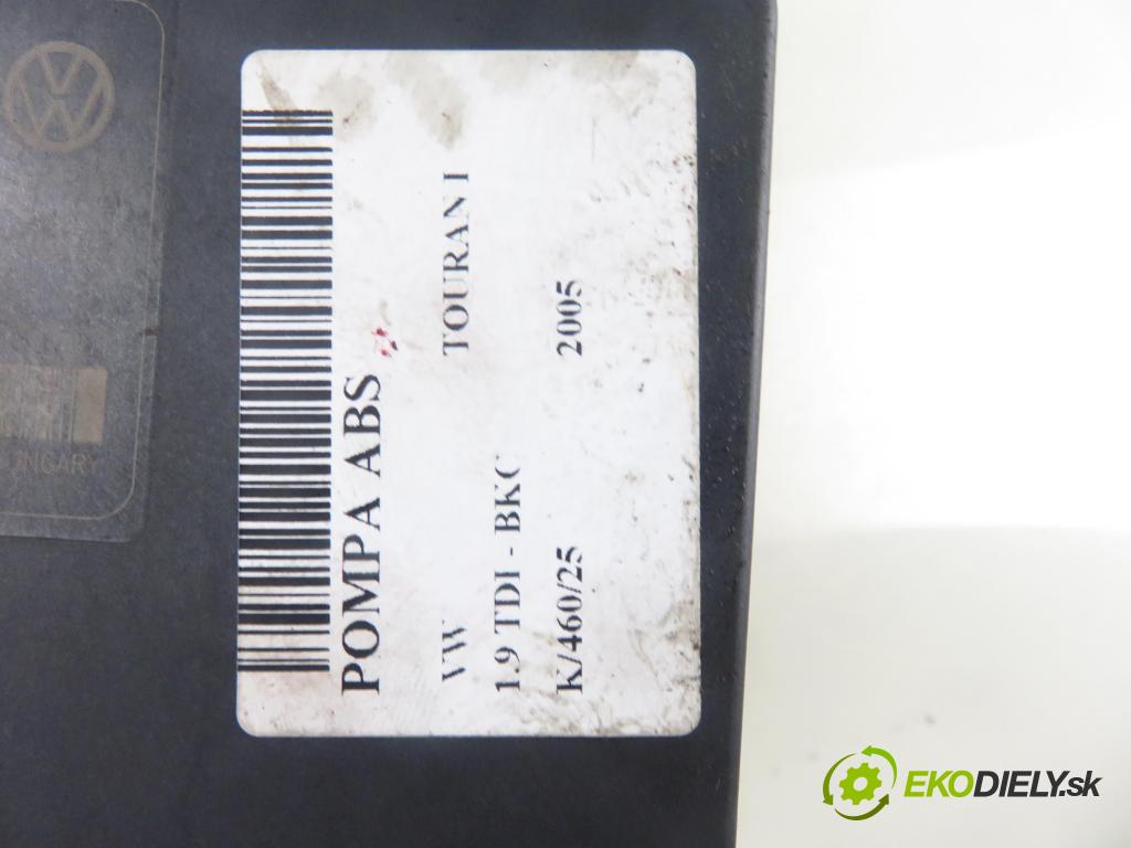VW TOURAN (1T1, 1T2) MINIVAN 2005 77,00 1.9 TDI - BKC 1896,00 Pumpa ABS 1K0907379K ; 10096003483 ; 1K0614517H (Pumpa ABS)