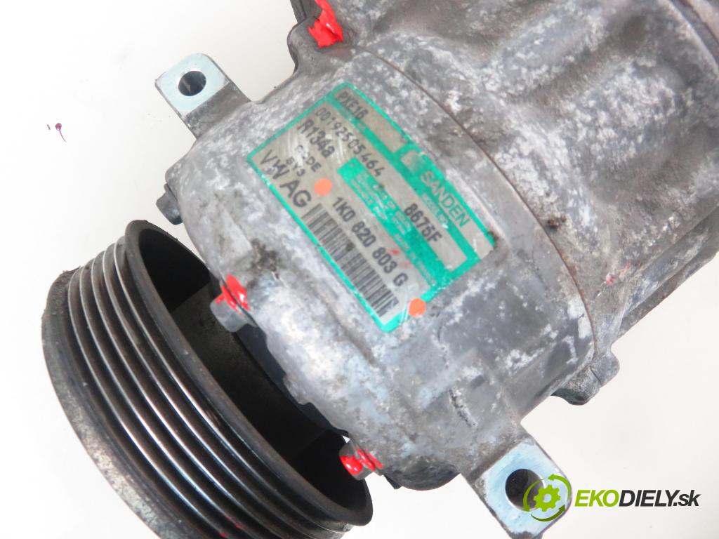VW TOURAN (1T1, 1T2) MINIVAN 2005 77,00 1.9 TDI - BKC 1896,00 KOMPRESOR: klimatizácie 1K0820803G (Kompresor klimatizácie)