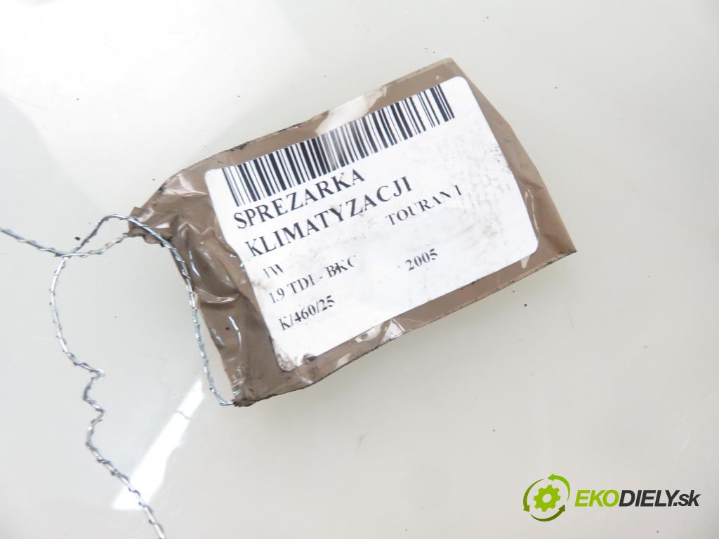 VW TOURAN (1T1, 1T2) MINIVAN 2005 77,00 1.9 TDI - BKC 1896,00 KOMPRESOR: klimatizácie 1K0820803G (Kompresor klimatizácie)