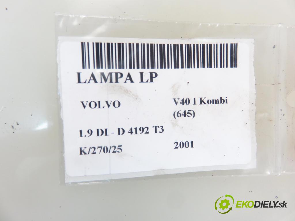 VOLVO V40 Kombi (645) KOMBI 2001 85,00 1.9 DI 116 - D 4192 T3 1870,00 světlo LP 30899682