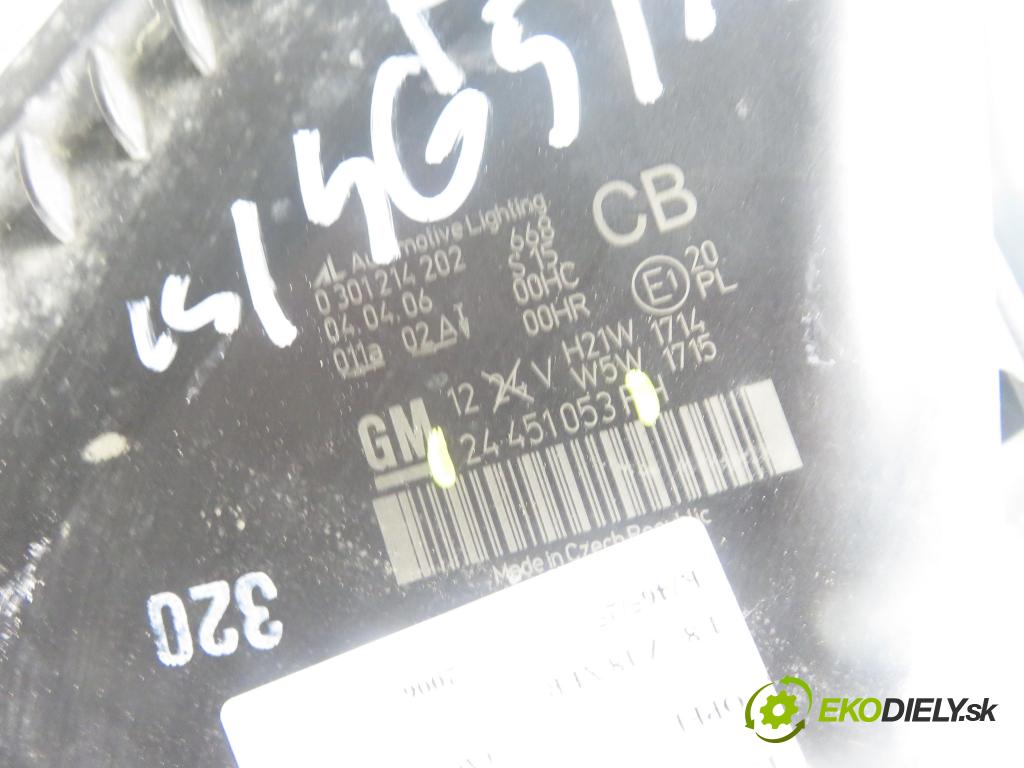 OPEL ZAFIRA B (A05) MINIVAN 2006 103,00 1.8 - Z 18 XER 1796,00 světlo PP 24451053