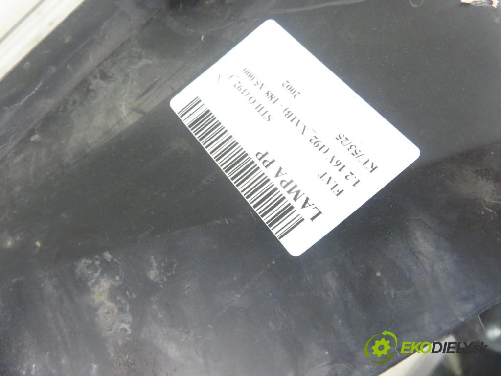 FIAT STILO (192_) HB 2002 59,00 1.2 16V 80 - 188 A5.000 1242,00 světlo PP 517127100