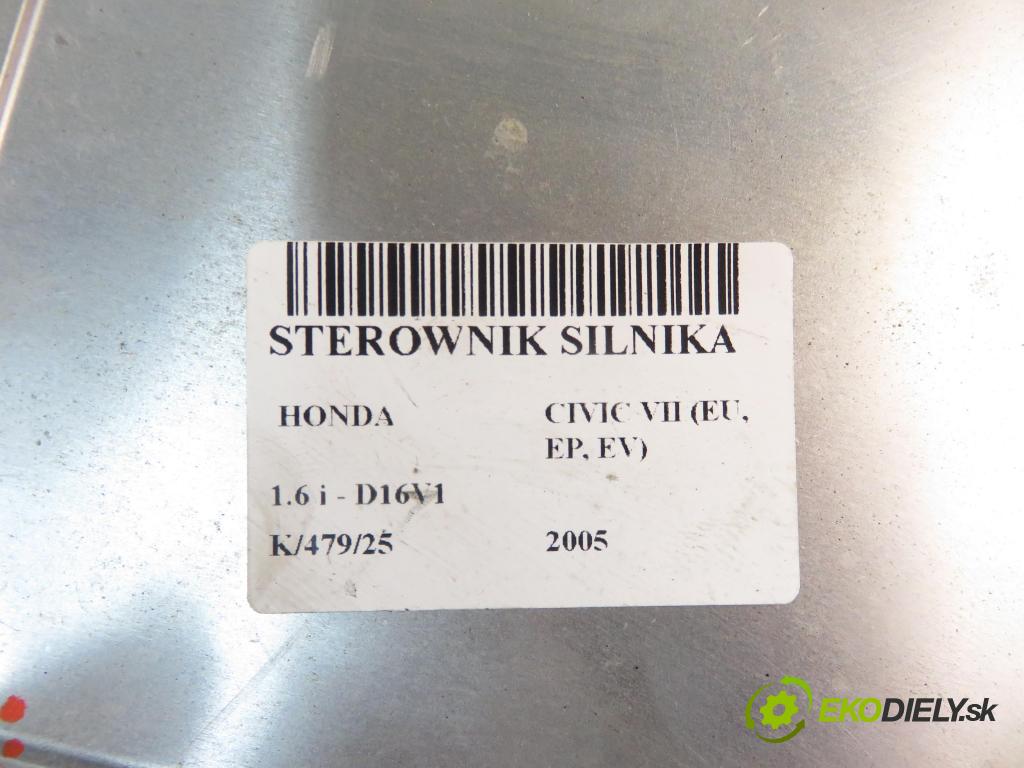 HONDA CIVIC VII Hatchback (EU, EP, EV) HB 2005 81,00 1.6 i - D16V1 1590,00 Riadiaca jednotka Motor 37820PMHG02 ; 4629525316