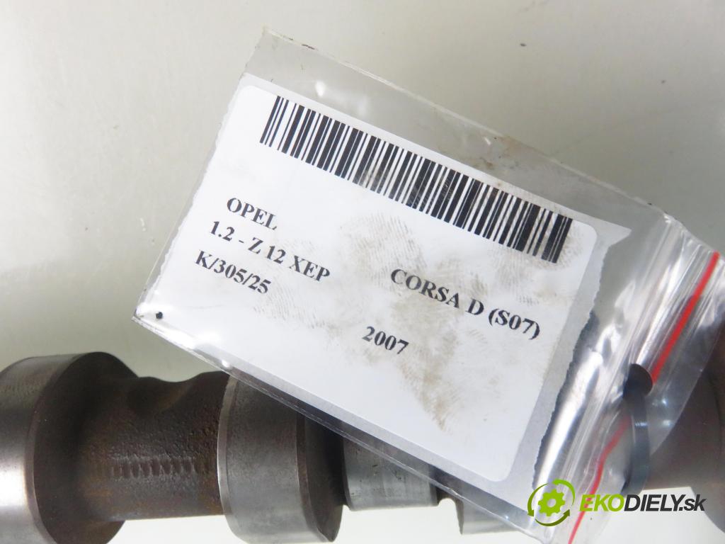 OPEL CORSA D (S07) HB 2007 59,00 1.2 - Z 12 XEP 1229,00 vačka Vačkový hriadeľ: 55355467