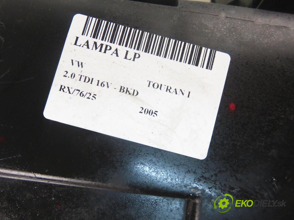 VW TOURAN (1T1, 1T2) MINIVAN 2005 103,00 2.0 TDI 16V 140 - BKD 1968,00 světlo LP 1T0941005F