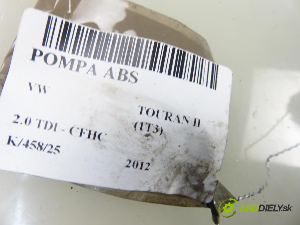 VW TOURAN (1T3) MINIVAN 2012 103,00 2.0 TDI - CFHC 1968,00 Pumpa ABS 1K0907379BJ ; 10096103523 ; 1K0614517DE (Pumpa ABS)