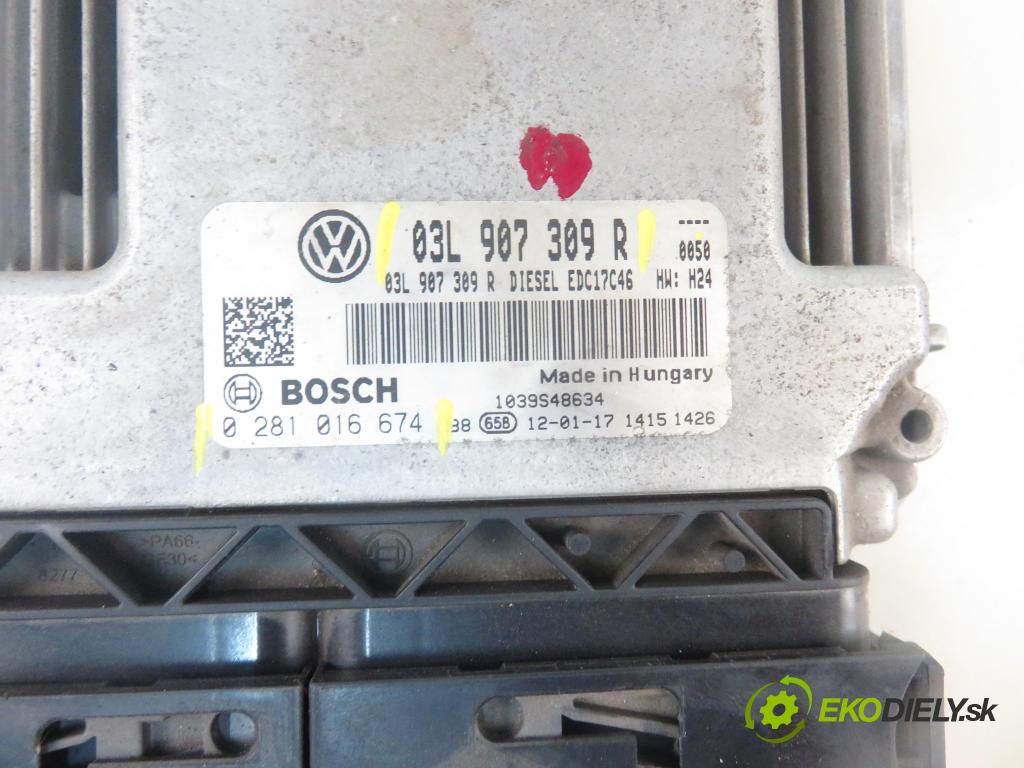 VW TOURAN (1T3) MINIVAN 2012 103,00 2.0 TDI - CFHC 1968,00 Riadiaca jednotka Motor 03L907309R ; 0281016647