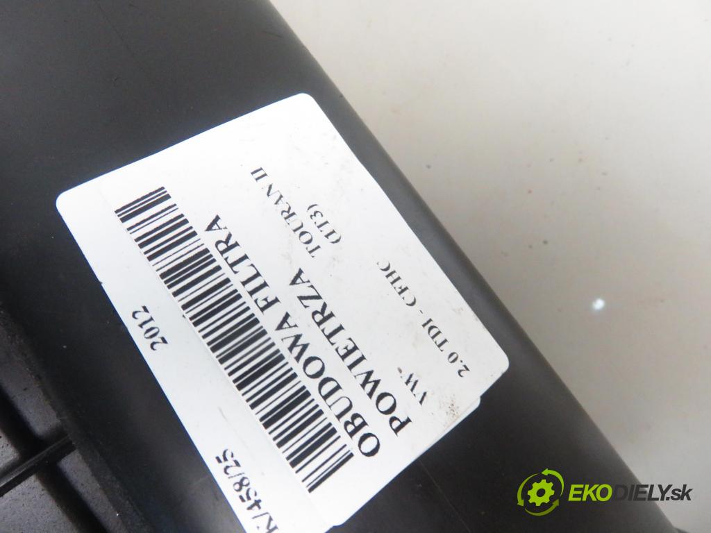 VW TOURAN (1T3) MINIVAN 2012 103,00 2.0 TDI - CFHC 1968,00 Obal filtra vzduchu 3C0129601CD ; 3C0129607BG (Obal filtra vzduchu)