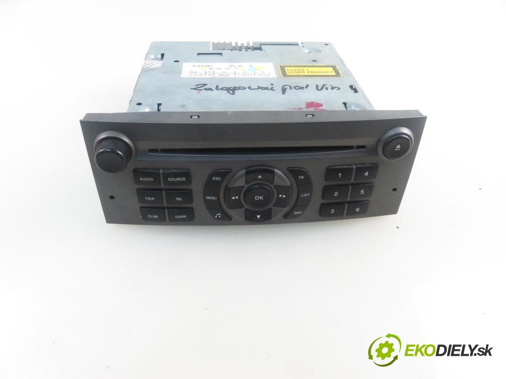 PEUGEOT 407 (6D_) SEDAN 2005 80,00 1.6 HDi 110 - 9HZ (DV6TED4) 1560,00 RADIO CD 9659142777