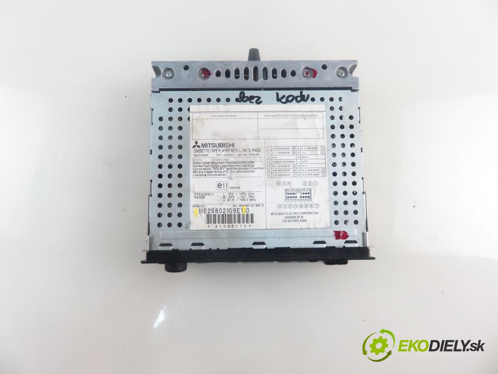 MITSUBISHI PAJERO PININ (H6_W, H7_W) SUV 2000 95,00 2.0 GDI 1999,00 RADIO ME26802109E ; MZ312566