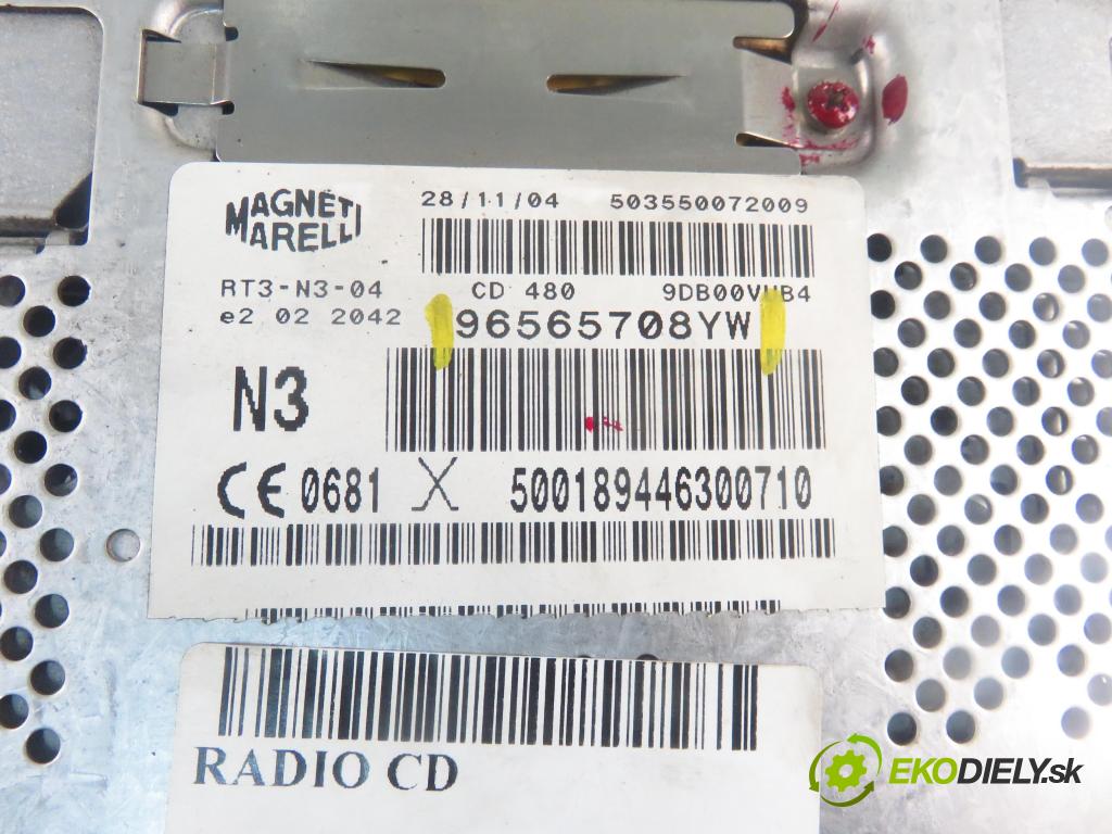 PEUGEOT 407 SW (6E_) KOMBI 2004 116,00 2.2 - 3FZ (EW12J4) 2230,00 RADIO CD 96565708YW