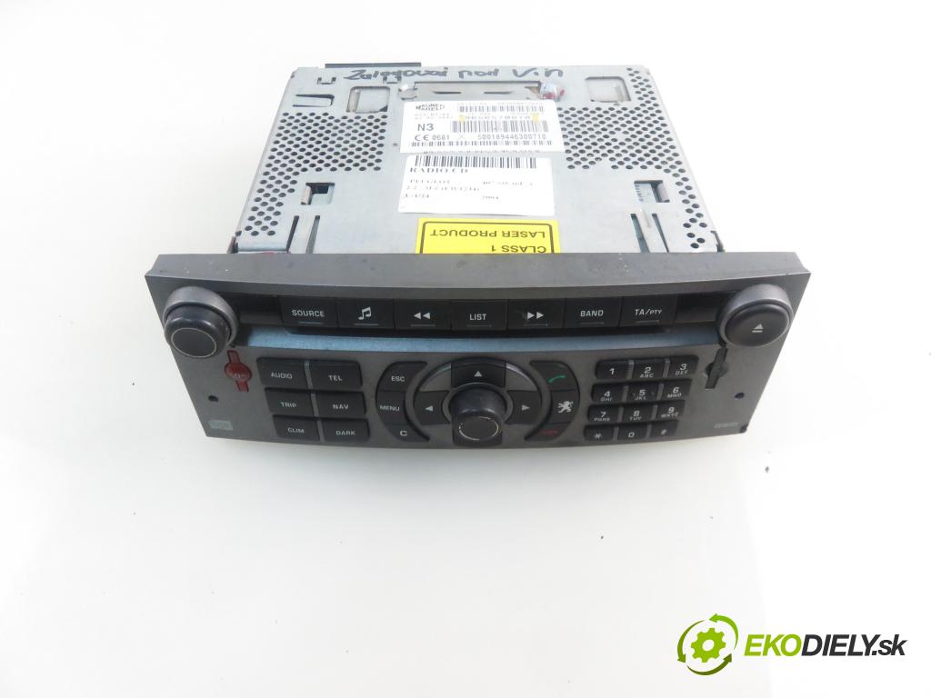 PEUGEOT 407 SW (6E_) KOMBI 2004 116,00 2.2 - 3FZ (EW12J4) 2230,00 RADIO CD 96565708YW