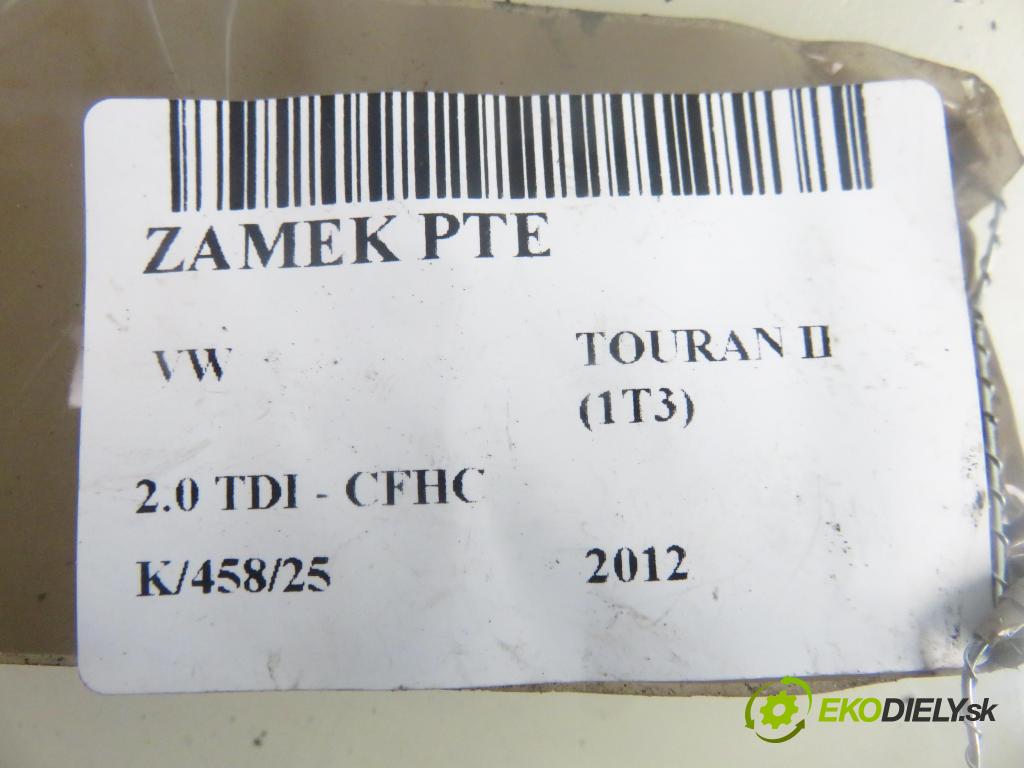 VW TOURAN (1T3) MINIVAN 2012 103,00 2.0 TDI - CFHC 1968,00 zámok PTE 7L0839016H
