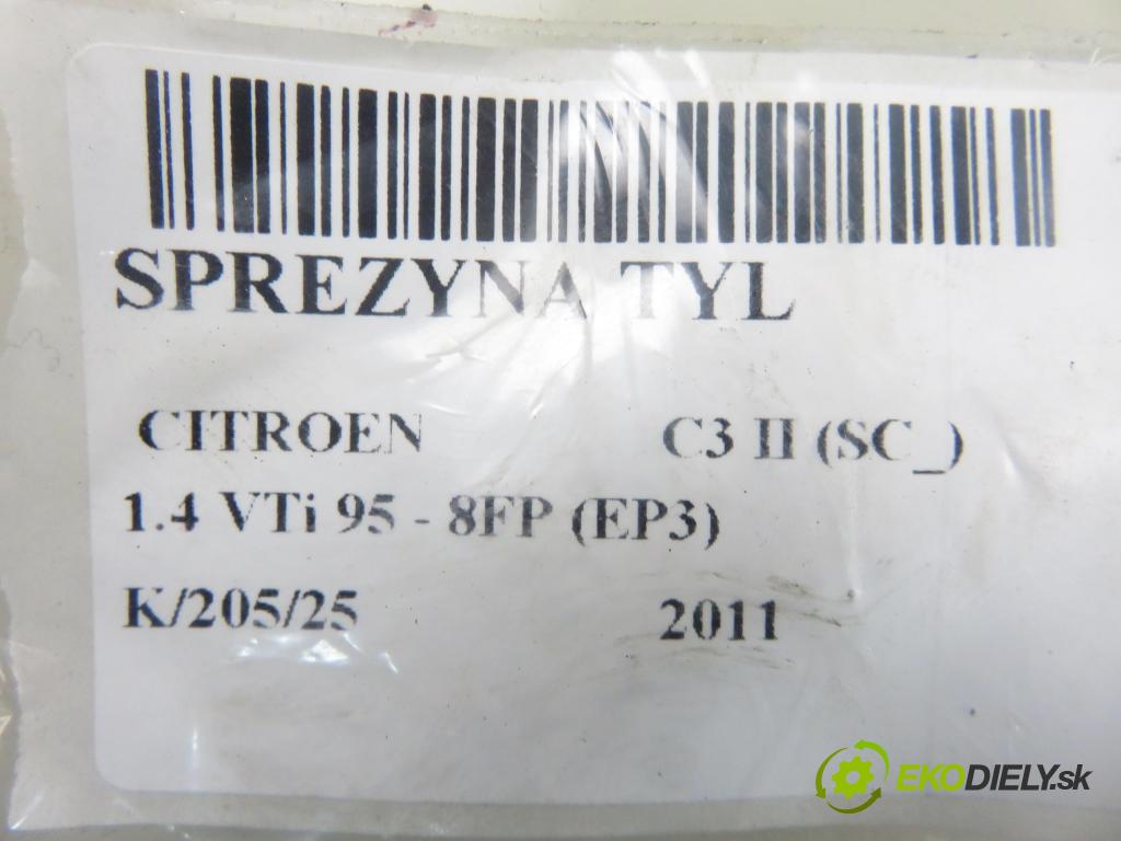 CITROEN C3 II (SC_) HB 2011 70,00 1.4 VTi 95 - 8FP (EP3) 1397,00 Pružina zadné 