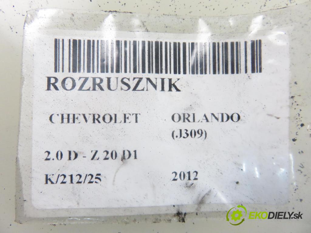 CHEVROLET ORLANDO (J309) MINIVAN 2012 120,00 2.0 D VCDi 163 - Z 20 D1 (LNP) 1998,00 Štartér 1196601 ; 25183761 (Štartér)