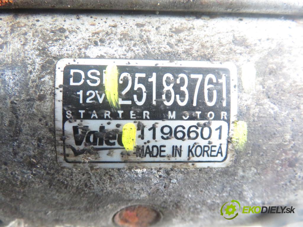 CHEVROLET ORLANDO (J309) MINIVAN 2012 120,00 2.0 D VCDi 163 - Z 20 D1 (LNP) 1998,00 Štartér 1196601 ; 25183761 (Štartér)