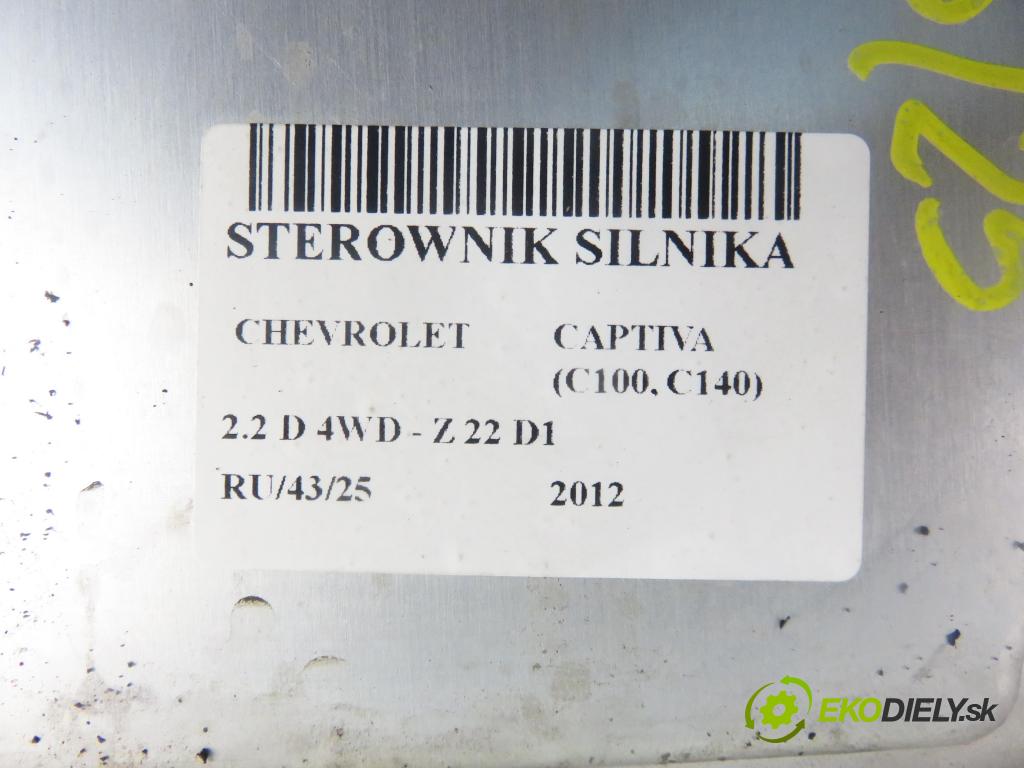 CHEVROLET CAPTIVA (C100, C140) SUV 2012 135,00 2.2 D 4WD 184 - Z 22 D1 2231,00 Riadiaca jednotka Motor 25189813 ; 28359587 ; 25184894