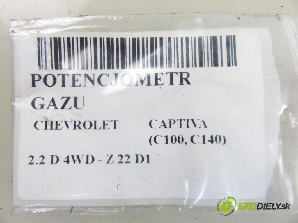 CHEVROLET CAPTIVA (C100, C140) SUV 2012 135,00 2.2 D 4WD 184 - Z 22 D1 2231,00 Potenciometer plynu 20905699 (Pedál)