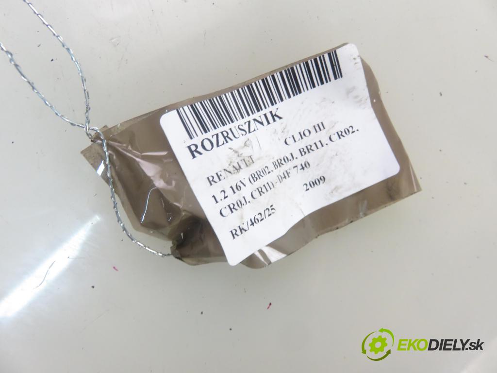 RENAULT CLIO III (BR0/1, CR0/1) HB 2009 55,00 1.2 16V Hi-Flex (BR1U, CR1U) - D4F 742 1149,00 Štartér 8200369521E ; TS8E6 (Štartér)