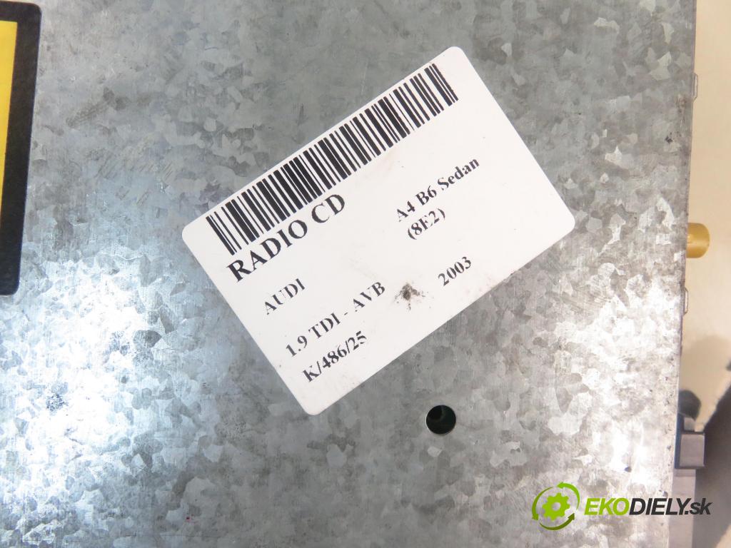 AUDI A4 (8E2, B6) SEDAN 2003 74,00 1.9 TDI PD 101 - AVB 1896,00 RADIO CD 8E0035186