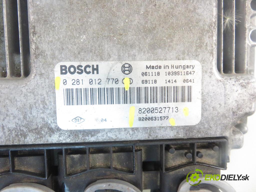 RENAULT LAGUNA II Grandtour (KG0/1_) KOMBI 2007 88,00 1.9 dCi 120 - F9Q 750 1870,00 Riadiaca jednotka Motor 8200527713 ; 8200631577 ; 0281012770
