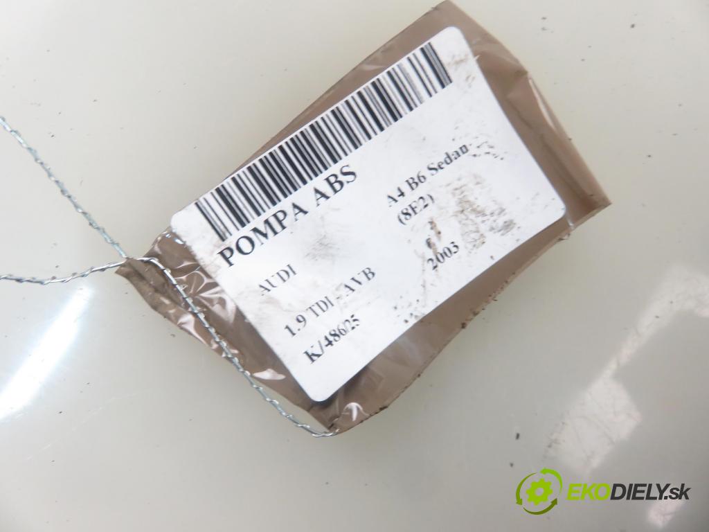 AUDI A4 (8E2, B6) SEDAN 2003 74,00 1.9 TDI PD 101 - AVB 1896,00 Pumpa ABS 0265950011 ; 0265225048 ; 8E0614517 (Pumpa ABS)