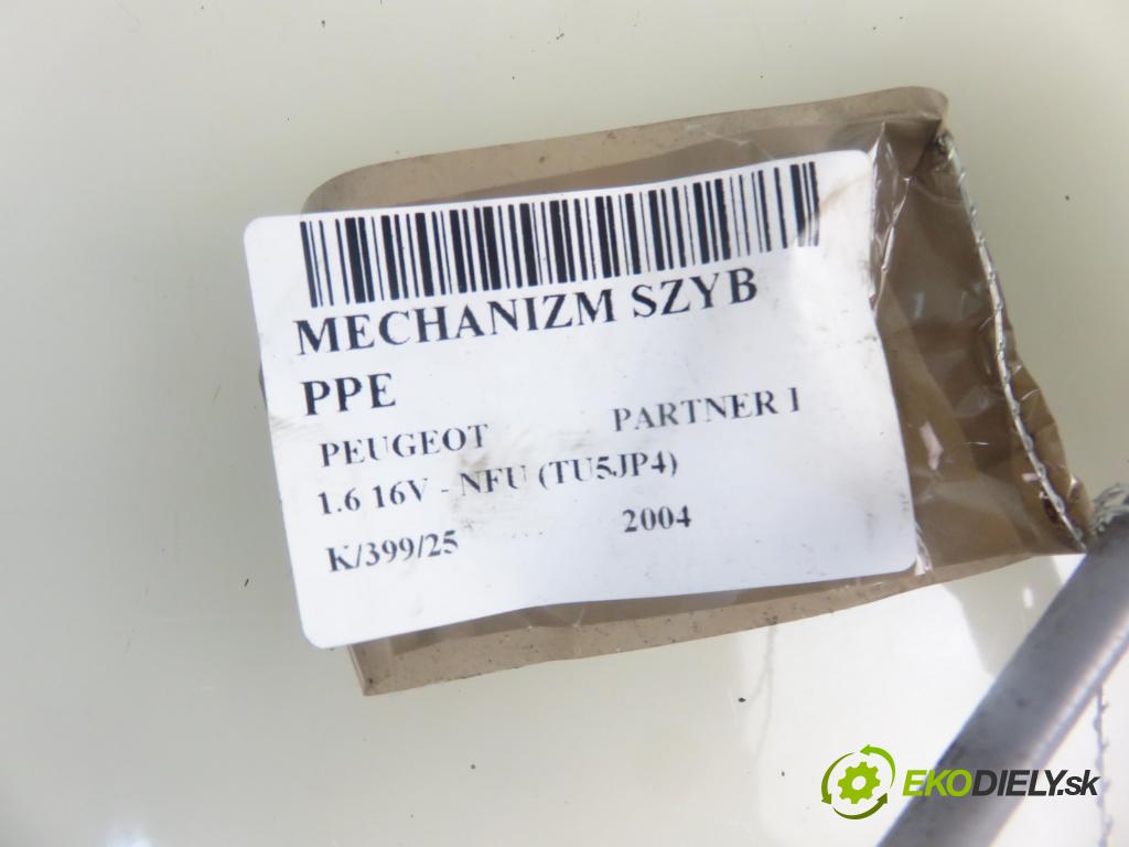 PEUGEOT PARTNER Combispace (5F) KOMBIVAN 2004 80,00 1.6 16V 109 - NFU (TU5JP4) 1587,00 mechanismus oken PPE 0130821762