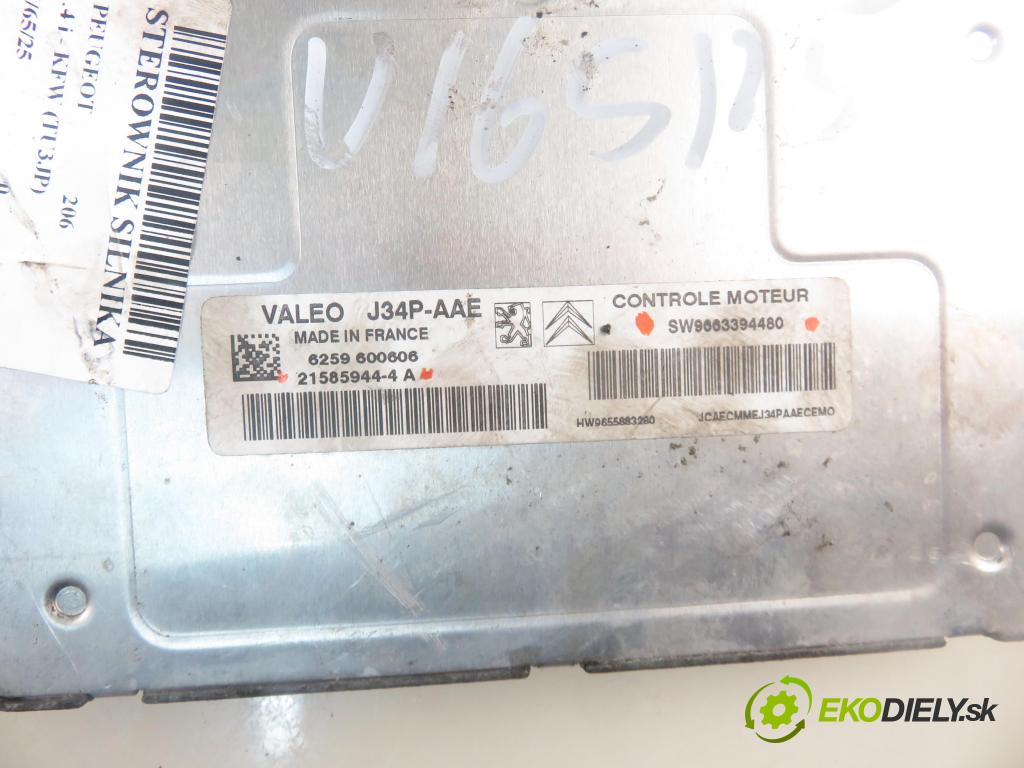 PEUGEOT 206 liftback (2A/C) HB 2001 55,00 1.4 75 - KFW 1360,00 Riadiaca jednotka Motor SW9663394480 ; 215859444A