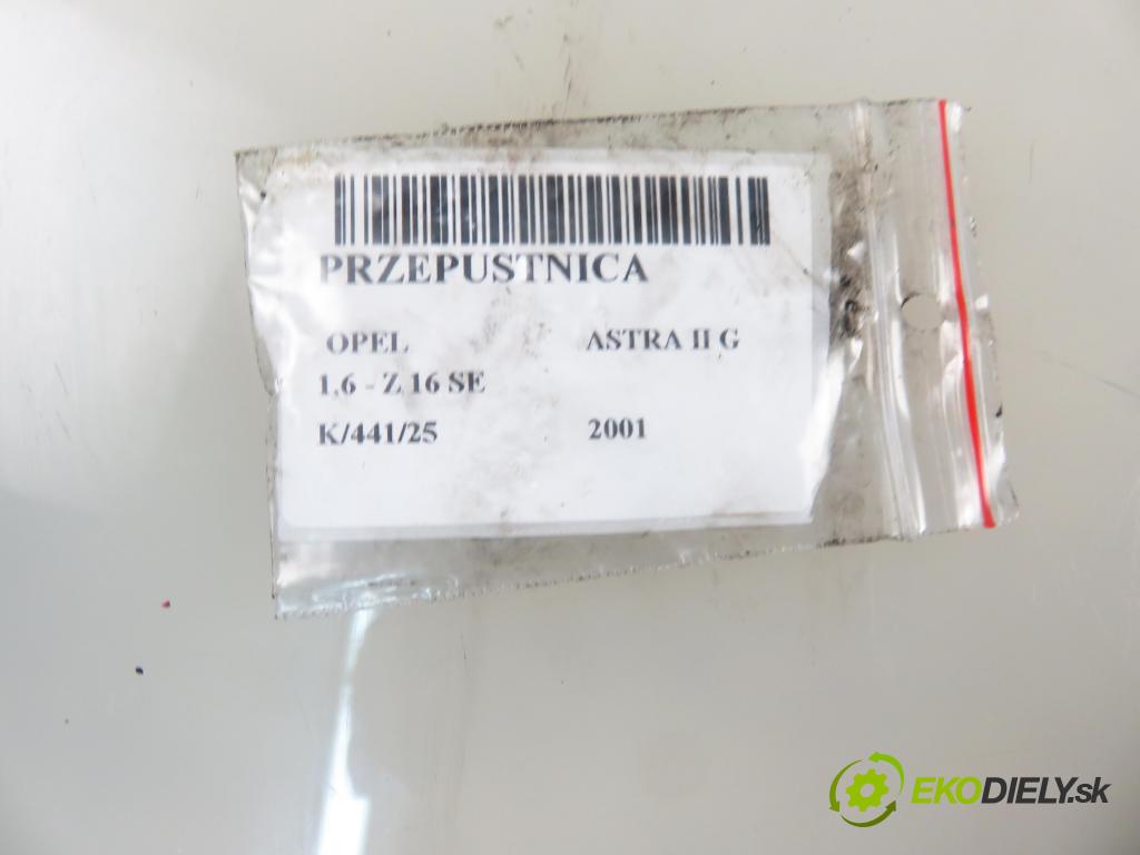 OPEL ASTRA G liftback (T98) HB 2001 62,00 1.6 8V - Z 16 SE 1598,00 Škrtiaca klapka 25177983 (Škrtiaca klapka)