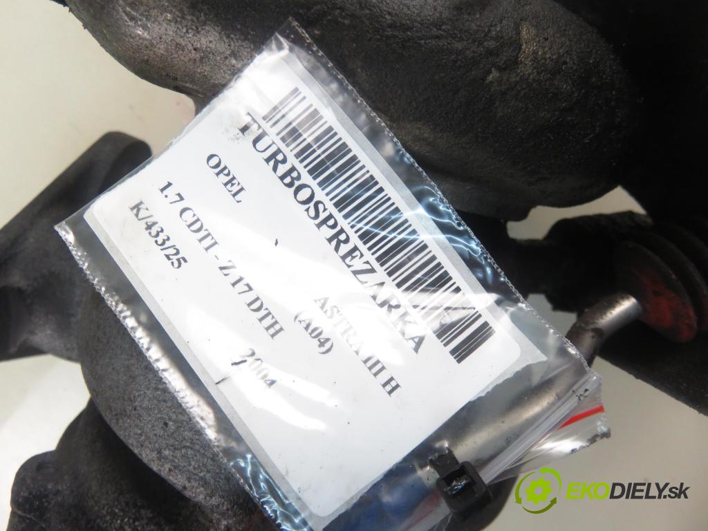 OPEL ASTRA H (A04) HB 2004 74,00 1.7 CDTI 100 - Z 17 DTH 1686,00 RYCHLONABÍJEČKA: 8973000923 ; 4913106003 (Turbodúchadla (kompletní))