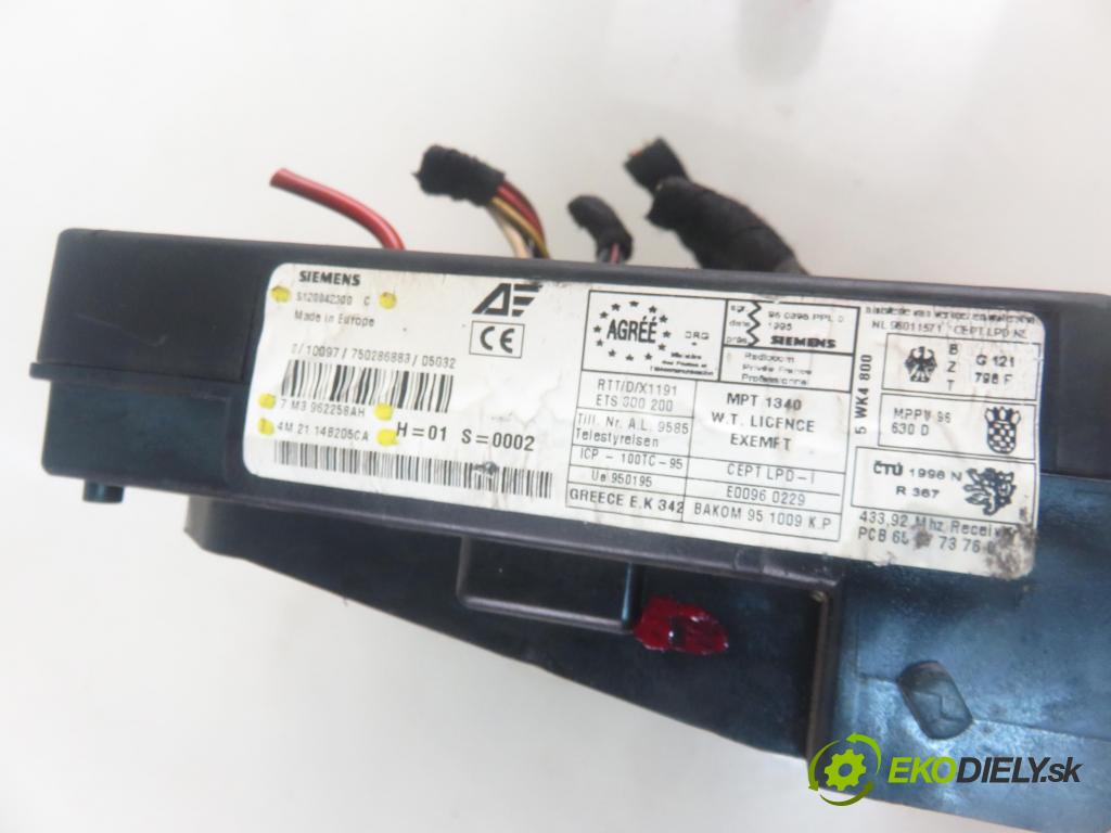 SEAT ALHAMBRA (7V8, 7V9) MINIVAN 2005 96,00 1.9 TDI - ASZ 1896,00 MODUL BSI 7M3962258AH ; 4M2114B205CA ; S120042300C