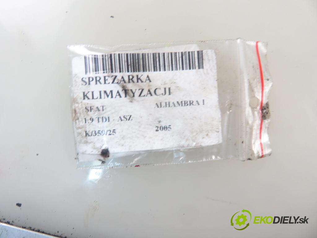 SEAT ALHAMBRA (7V8, 7V9) MINIVAN 2005 96,00 1.9 TDI - ASZ 1896,00 KOMPRESOR: klimatizácie 7M3820803A ; YM2H19D629BB (Kompresor klimatizácie)