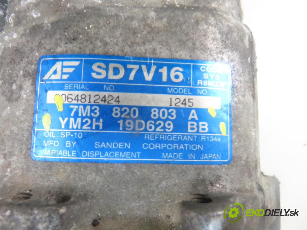 SEAT ALHAMBRA (7V8, 7V9) MINIVAN 2005 96,00 1.9 TDI - ASZ 1896,00 KOMPRESOR: klimatizácie 7M3820803A ; YM2H19D629BB (Kompresor klimatizácie)