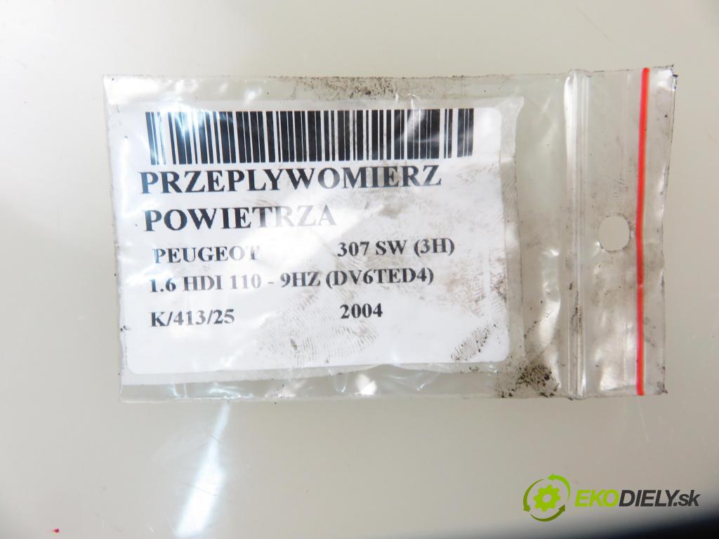 PEUGEOT 307 SW (3H) KOMBI 2004 80,00 1.6 HDI 110 - 9HZ (DV6TED4) 1560,00 váha vzduchu vzduchu 72834204 ; 9650010780